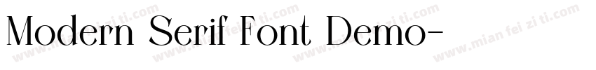 Modern Serif Font Demo字体转换